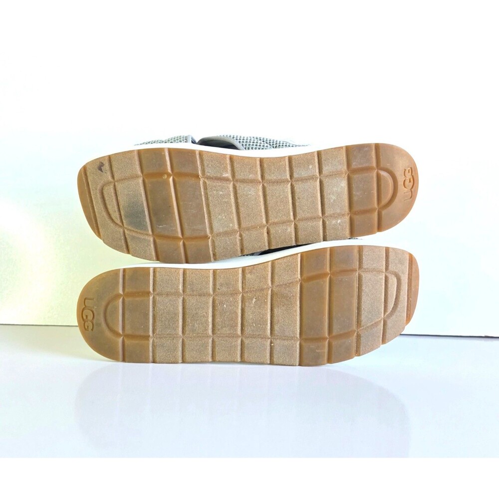 UGG Women's Nella Sandals Gray Slingback Sz 9 40 Mesh Platform Criss Cross - Picture 13 of 14